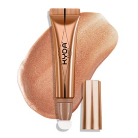KYDA Highlighter Beauty Wand, Face Illuminator with Cushion Applicator, Natural Glossy Finish, Silky Smooth Cream, Face Highlighter Bronzer Makeup, Lightweight Blendable, by Ownest Beauty-Talk Glow