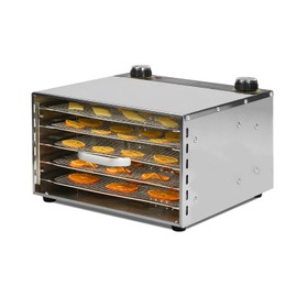 Empculd Food Dehydrator - 5 Stainless Steel Trays Dryer Machine with 194℉ Temperature Control & Adjustable Timer, 400W Meat Dehydrator for Jerky, Fruit, Veggies, Dog Treats, 50 Recipes Book Included