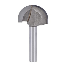 sourcing map Router Bit 1/4 inch Shank 1 inch Cutting Dia. Core Box 2 Flutes Carbon Steel for Carpentry Woodworking Milling Cutter Tool