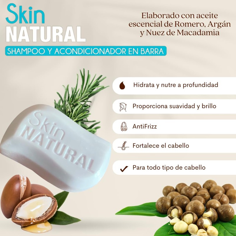 Skin Natural Shampoo y Acondicionador en barra