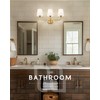 METWET Bathroom Light Fixtures, Brushed Gold Vanity Lights with Flared