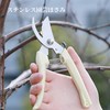 園芸用剪定ばさみ, 角度調整可能, ステンレス製, 軽量グリップ付き, 園芸・植物剪定用 (こめいろ, 口を曲げる長さ17cm)