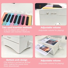 2025 Playable Piano Calendar - Fantastic Choice for Music Lovers, Contains 52 Sheet Music 56 Cards, Mini Piano, Rechargeable and Ready to Use, Creative Multi-Purpose Decorative Gifts