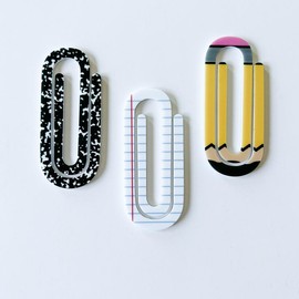 Teacher Paperclip Bookmark set, bookmark gift for teacher, gift for book lovers, acrylic paper clips, teacher appreciation gift, bookmark:_Unpackaged
