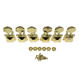 KAISH 3x3 Semi-Closed Guitar Tuning Keys Guitar Tuners Machine Heads for Acoustic or Electric Guitars Gold