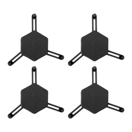 4Pcs Hexagonal Coaster Stylish Adjustable Multipurpose Hexagonal Coasters for Drinks and Small Objects Black