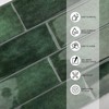 Subway Backsplash Tile Peel and Stick, Forest Green Self Adhesive