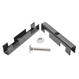 Zaundirekt U Mat Connector I RAL 7016 Anthracite I U-Shape I Includes A2 Screw + Nut I Grid Mat Connector I Compatible - 656 & 868 Double Rod Mat I Grid Mat I Grid Fence I Connector