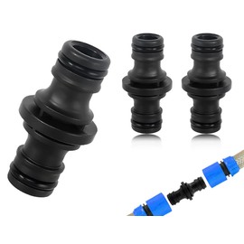 ZoeTekway Pack of 2 Hose Connectors, 1/2 Inch Double Plug Hose Coupling, Garden Hose Coupling Connectors Extender, Two Way Connection Part Hose Connection, for Garden, Home and Tap