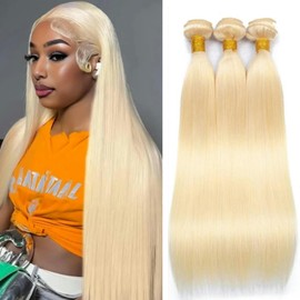 613 Straight Bundles Human Hair 300g/Pack Blonde Myanmar Human Hair 3 Bundles 16 18 20 Inch 12A Unprocessed Double Weft Quick Wave Extensions for Women