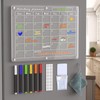 Magnetic Acrylic Calendar for Fridge,1 Pack 12"x16" Clear Fridge Calendar
