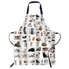 Smooffly Cats Apron Unisex Adjustable Bib Apron, Cooking Kitchen Chef