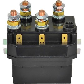 XYZIL 12V 500A Winch Solenoid Relay Contactor for 8000lbs-15000lbs 4WD 4x4 Winch DC Truck Jeep ATV SUV Snow Plow Spreader Windlasses Hydraulic Pump Reversible Motor Reversing Controller Mount Bracket