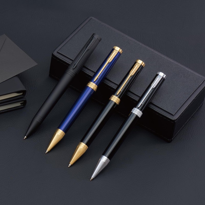 Parker Ballpoint Pen Ingenuity Dark Blue GT, Medium Point, Oil-Based,