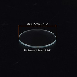 HARFINGTON 6pcs Watch Glass Crystal Lens, 30.5mm Dia. 1.1mm Edge Thickness Double Dome Round Clear Watch Glass Replacement Parts for Watchmaker Watch Glass Lens Replace