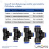 5 x Lumonic I PU Hose T-Connector Reduction I 12/10/12