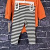 Cat & Jack 6-9 Months Pumpkin Romper Top & Striped