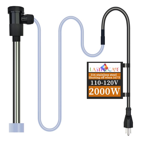 LASTINGCAPE 2000W Submersible Pool and Hot Tub Electric Portable Immersion