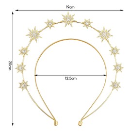 Star Headband, Headband with Star, Crown with Haly Layer Star Headband Carnival Headband Sun Moon and Stars Headband Stars with Star for Party Carnival Birthday Festival