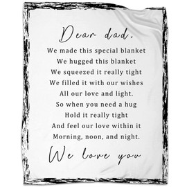 FAIVHSO Birthday Gifts for Dad Dad Gifts Blanket - Best Dad Ever Gifts, Dad Gifts from Daughers, Dad Birthday Gifts, Dad Blanket Gifts Throw Blankets 60" x 50"