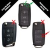 FOAMO Car Key 3 Buttons Key Housing Repair Kit Compatible