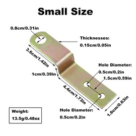 8PCS Door Barricade Brackets, 10mm Height, Z-Brackets, Heavy Duty Z Shaped Brackets, Drop Open Bar Holder Steel Z Bracket, Door Reinforcement, Door Jammer, Tool Hanger for Barn, Shed, Garage