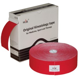 Nasara Original Kinesiologie Physio XXL Tape für Sport und Medizin, Rollengröße 5cm x 32m, Rot