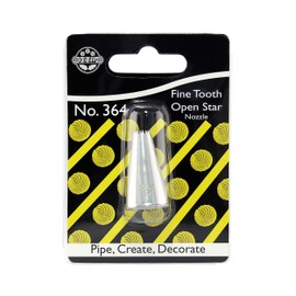 JEM Fine Tooth Open Star Piping Nozzle, Decorating Tip, no. 364