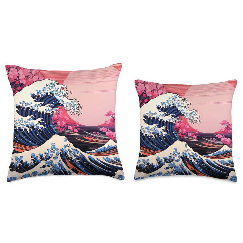 Wave Bloom Vibes Artistry Japanese's Vibrant Colors Wave Sakura's Bright