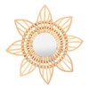 Rattan Innovative Art Decoration Makeup Mirror Retro Dressing Bathroom Wall