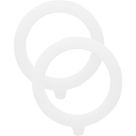 2Pcs White Silicone Jar Gaskets Replacement Rubber Seals Rings Sealing Rings, 3.75 Inch, Replacement Seals
