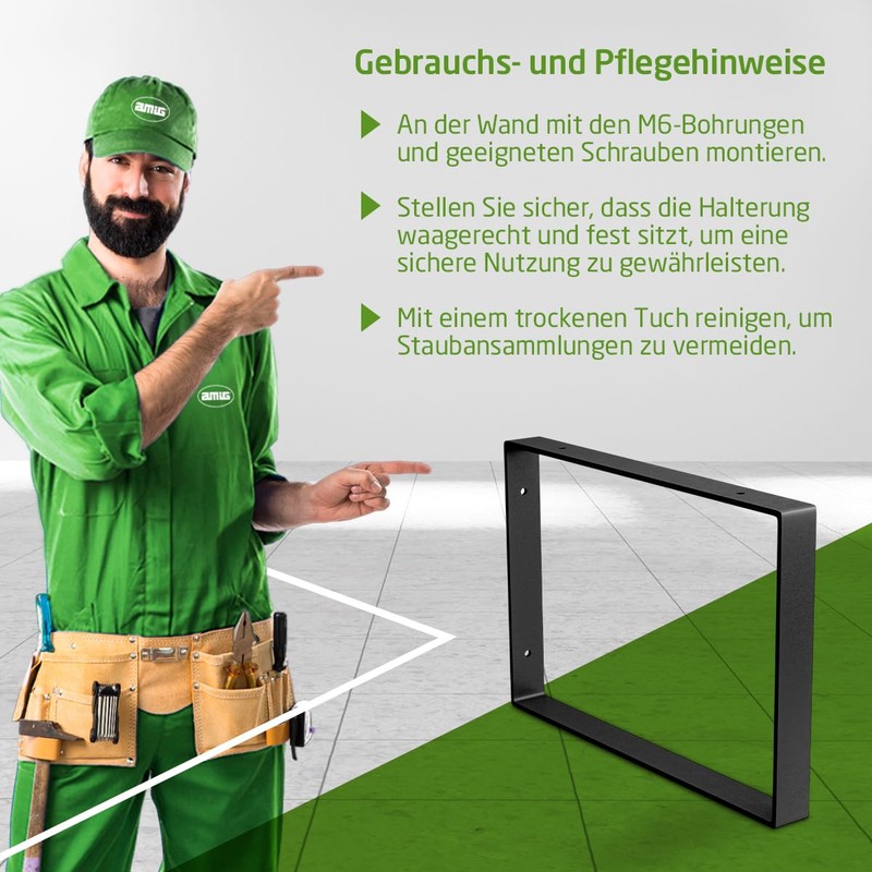 Amig - Rechteckige Halterung für Industrieregal | 211 x 311