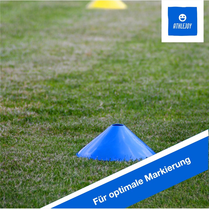 ATHLEJOY 25 x Coloured Marker Cones, Accessories for Football &