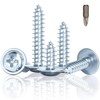 Jyvex 120pcs Pan Head Self-Tapping Screws, 4.2 x 32mm Flat