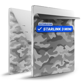 EYO Protective Sticker for Starlink Mini Accessories - Weatherproof Sticker for Outdoor Use - Easy to Apply - Different Designs Available - No Signal Loss - Residue-Free Removal Camo Grey