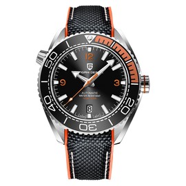 Pagani Design Men's Automatic Watch PD-1679 Ceramic Bezel Waterproof 100M Mechanical Watch Sapphire Glass Luminous Men's Watch(Orange)