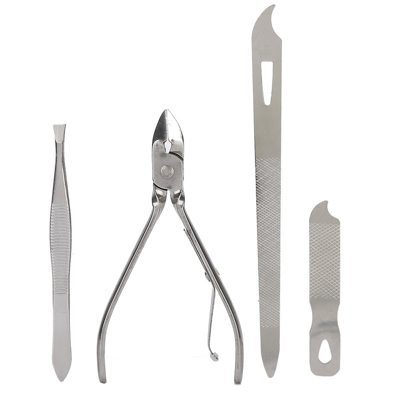 19pcs Manicure Pedicure Nail Clippers Set Stainless Steel Acne Removal