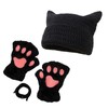 yolrdiw Therian Stuff Cute Cat Beanie Furry Paws Fingerless Gloves