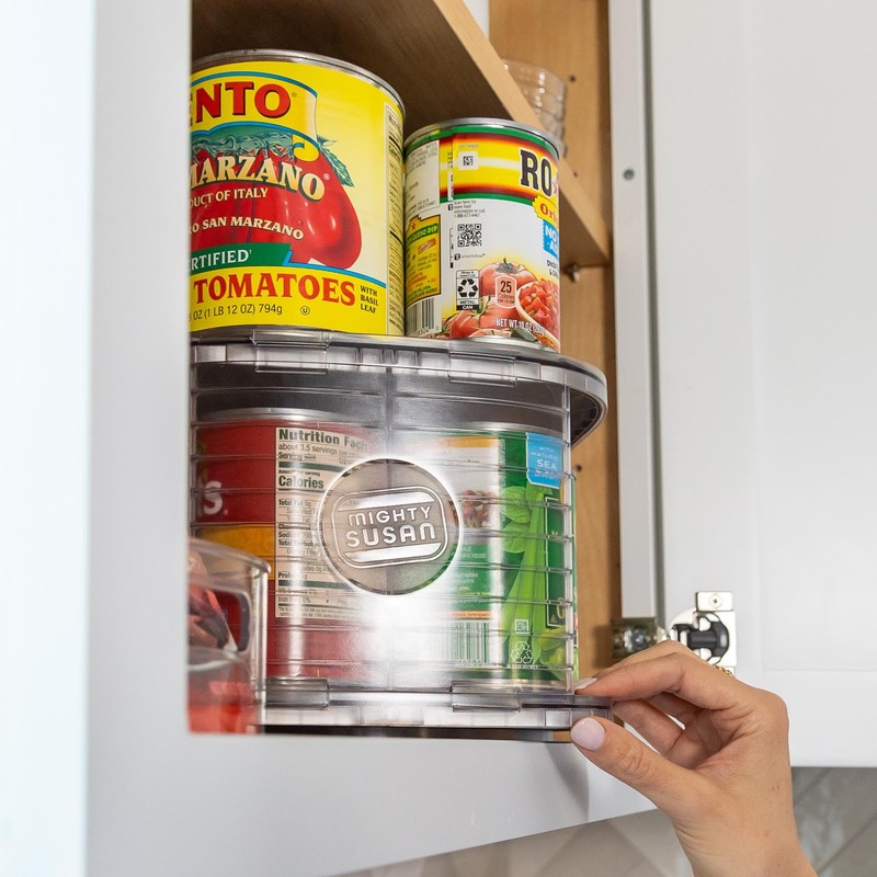 Mighty Susan Kitchen Organizer for Canned Goods: 2-Tiered Robust Turntable