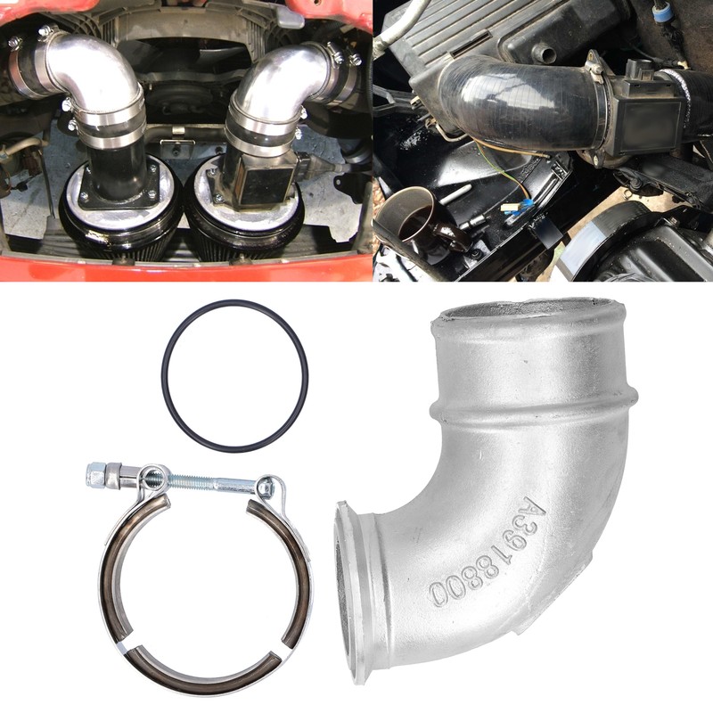90 Degree Turbo Intake Elbow Air Transfer Pipe with Clamp