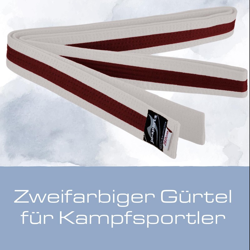 Ju-Sports Budogürtel Belt, White/Brown, 220