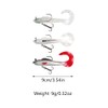 Soft Plastic Lures Set, 5 Pieces Fishing Lure Jig Head