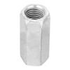 2 Piece Long Rod Nut Galvanised Steel M16*50 Long Hex