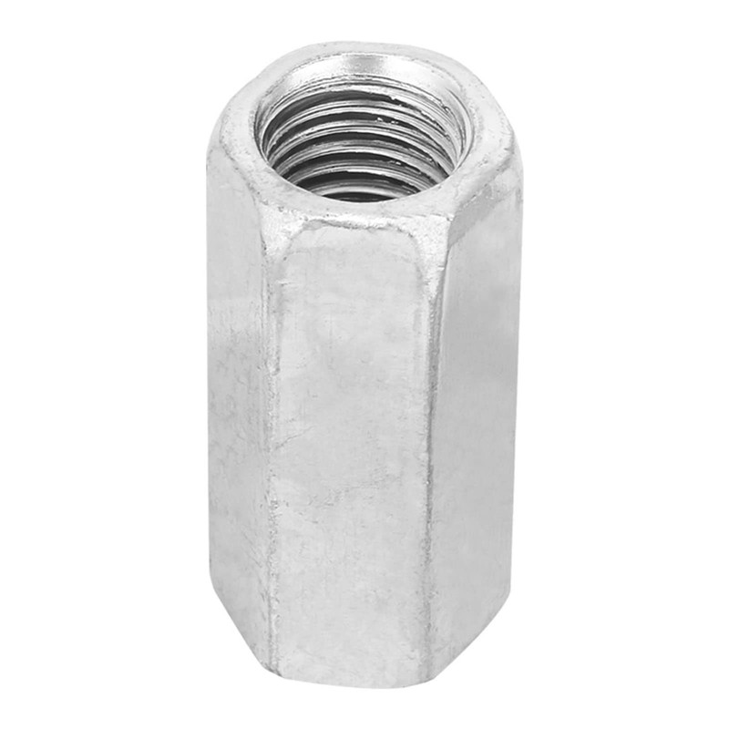 2 Piece Long Rod Nut Galvanised Steel M16*50 Long Hex