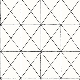Brewster 2904-78003 Intersection Black Diamond Wallpaper 396 in. x 20.5 in. Black