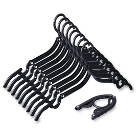 9 Foldable Travel Hangers, Stylish and Durable Plastic Hangers Space Saving Portable with Non-Slip Travel Hangers Multifunctional Collapsible
