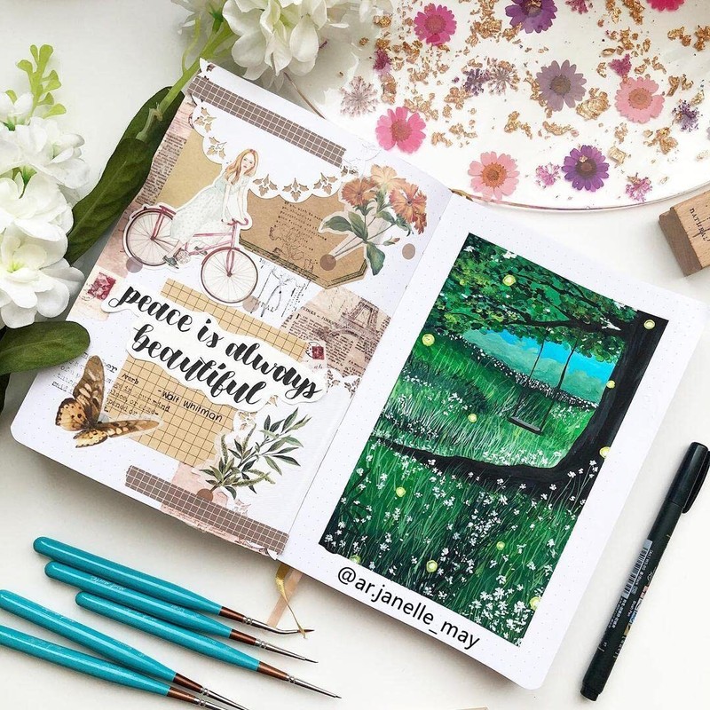 Bullet Dotted Journal A5 Dot Grid Notebook - 160GSM Ultra