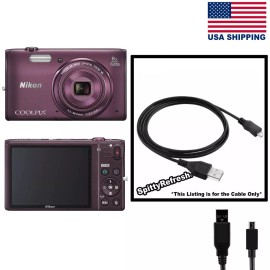 Unbranded Nikon Coolpix S5300 Digital Camera USB Power Cable Transfer Replacement