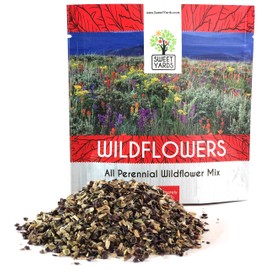 Perennial Wildflower Seeds Mixture - Bulk 1 Ounce Packet - Over 15,000 Pure Live Seed - Open Pollinated and Non GMO