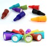 12 Pcs Multicolor Silicone Wine Stoppers With Threaded Seal -